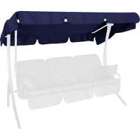 Fremeaux And Associes Angerer Hollywoodschaukel Sonnendach 210 x 145 cm Swingtex blau