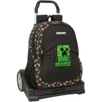 Safta Minecraft 22.5l 32x44x16 Cm Rucksack Mit Rollen Schwarz Kinder Schwarz One Size