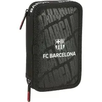 FC Barcelona F.cbarcelona 12.5x19.5x4 Cm Double Mäppchen Schwarz Mann Schwarz One Size