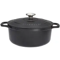 CHASSEUR PUC473201, Auflaufform, Rund, Eisenguss, 10 Person(en), Keramik, Halogen, Gas, Induktion, Schwarz