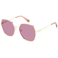 Polaroid Rund Damen Gold Rosa Rosa Polarisiert PLD 6178/G/S