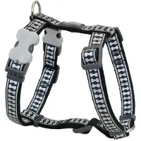 Red Dingo Hundegeschirr Schwarz Knochen Reflektierend 37-61 cm