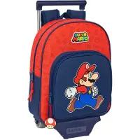 Super Mario Small Trolley Reisekoffer 10L Trick, Dunkelblau/Rot