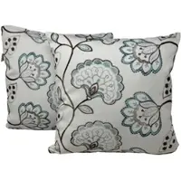 Jet-Line | 2-er Set Deko Kissen inkl. Füllung | Set Blüten | 40x40 cm | Sofakissen | In- und Outdoor