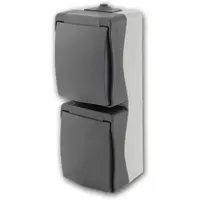 Chilitec NUQUI Feuchtraum 2-Fach Steckdose Vertikal IP54