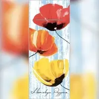 Mank Besteckservietten aus Airlaid - Ivonne in Blau "Pub", 40 x 33 cm, 75 Stück - Bestecktaschen Floral Blumen Mohnblumen