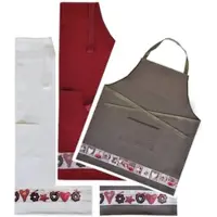 Framsohn Frottier Kochschürze Waffel 'Lebkuchen' 68 x 76 cm (Farbe: Braun)