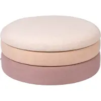 Broste Copenhagen Pouf Pouf rosa - Ø68XH30CM