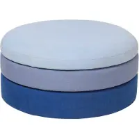 Broste Copenhagen Pouf Pouf blau - Ø68XH30CM