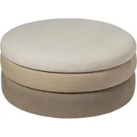 Broste Copenhagen Pouf beige Ø68cm
