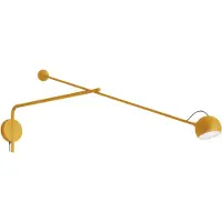 Artemide IXA Wandleuchte L Yellow - , Ixa, dimmbar, Gelb, für Wohnzimmer, Metall, Design