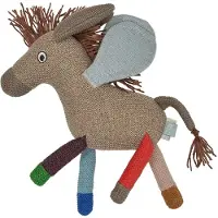 OYOY Mini Donny Sky Donkey Kuscheltier 23 cm aus Baumwolle Stofftier Esel Baby weich Multi M107654