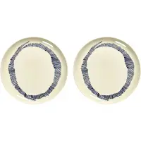 Serax - Feast Teller, Ø 26,5 cm, weiß / blau gestreift (2er-Set)