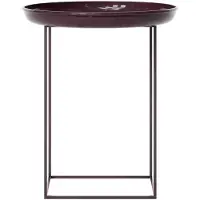 NORR11 - Duke Beistelltisch, Ø 45 x H 52 cm, lacquered maroon