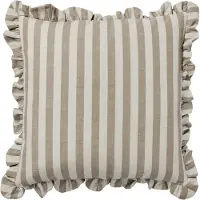 Broste Copenhagen - Ina Kissenbezug, brown kelp/castle beige, 50 x 50 cm