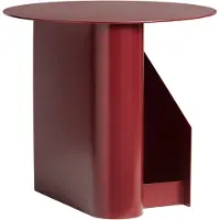 Woud Sentrum Couchtisch, dunkelrot, Metall, Ø 40 cm - , Sentrum, Rot, für Wohnzimmer, Metall, Design