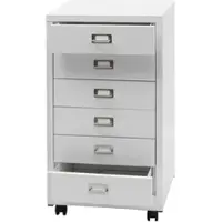 Proregal Rollcontainer 75x40x41cm Metall 6 Schubladen Weiß