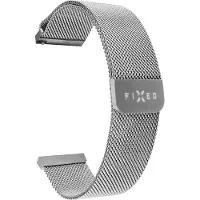 FIXED Mesh metal rem til Smartwatch Universal 22 mm Sølv