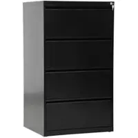 Proregal Hängeregistraturschrank 4 Schubladen Mare HxBxT 132 x 76 x 62 cm Schwarz