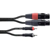 Cordial EU 1 FC XLR Verbindungskabel (2x XLR-Buchse 3 polig - 2x Cinch-Stecker)