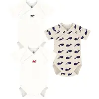 Petit Bateau Baby-Body 3 Bodies Naiss Mc Weiß (3er-Set)-Maat 74 - 12 maanden