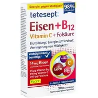 Merz Tetesept Eisen+B12 Vitamin C+Folsäure Filmtabletten