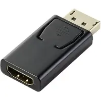 Renkforce RF-5506962 DisplayPort / HDMI Adapter [1x DisplayPort Stecker - 1x HDMI-Buchse] Schwarz vergoldete Steckkonta
