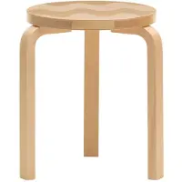 Artek x Marimekko - 60 Hocker, Lokki, Birke natur (Anniversary Edition)
