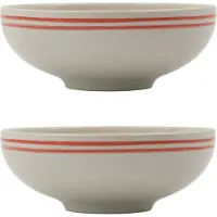 Nicolas Vahé - Bistro Schüssel Ø15,5 cm, rot / weiß (2er-Set)