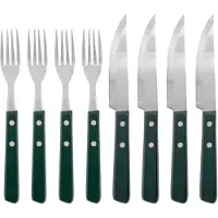 Nicolas Vahé Steak knife & fork set, NVSteak, Green