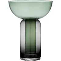 AYTM Torus Vase Ø25 Schwarz/Forest - , Torus, Grün, Glas, Design