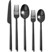 Serax Besteckset Dune Cutlery By Kelly Wearstler Black Gift Box (5-teilig)