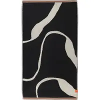 Mette Ditmer - Nova Arte Badehandtuch, 70 x 133 cm, schwarz / off-white
