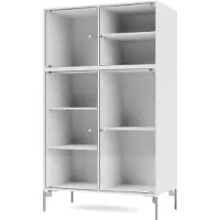 Montana - Ripple III Vitrinenschrank, Chrom / new white