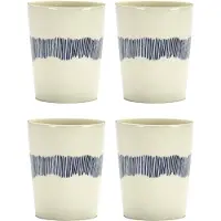 Serax - Feast Tasse, 330 ml, weiß / blau gestreift (4er-Set)