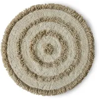 HK Living - runde Badezimmermatte, Ø 80 cm, cream