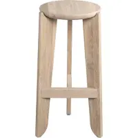 Blomus Barhocker Eli Farbton Holz, Hocker, Eiche, Weiß, matt, 41 x 41 x 75 cm, 66513