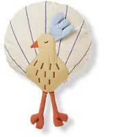 Ferm Living Peacock Kissen Silber Fern/Undyed - , Beige, Stoff / Textil