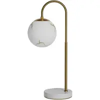 By Rydens Bellagio Tischleuchte 60 cm Messing-weiß
