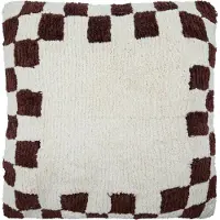 House Doctor Cushion cover, HDChess, BrownOff-white