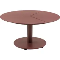 Brafab Gartencouchtisch Peace aus Aluminium - 80x80x46 cm, Zinnoberrot
