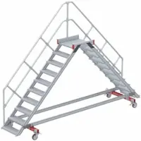 Euroline 512 mobiler Überstieg 45° Stufenausführung Alu gerieft Stufenbreite 600mm 10 Stufen
