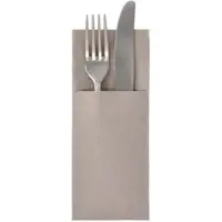 Papstar Servietten "ROYAL Collection" 40 cm x 30 cm grau mit Besteckfalz 300 Stück