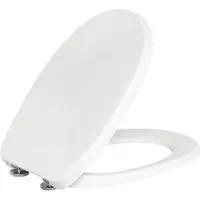 MKW Kunststofftechnik WC-Sitz Twist mit Softclose aus Duroplast weiß, mit Take-Off und Scharnier aus Edelstahl