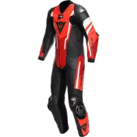 Dainese Misano 3 D-Air Airbag S26 perforierte 1-Teiler Motorrad Lederkombi