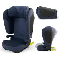 Kinderkraft UNITY 2 Kindersitz 100–150 cm, 15–36 kg, klappbar, ISOFIX, SPS+ & H-GUARD, Schlafposition, AIR FLOW, ergonomische Armlehnen, navy blau