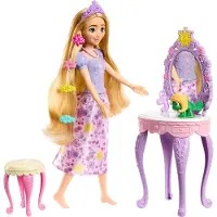 Disney Princess -Spielzeug, Rapunzel-Puppe, Schminktisch und Accessoires, Modepuppe, Weiblich, 3 Jahr(e), Mädchen, 300 mm, 400 g