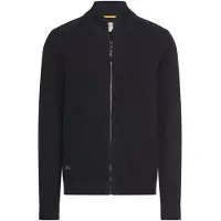 Camel active Strickjacke mit Stehkragen in Navyblau | Gr.: M