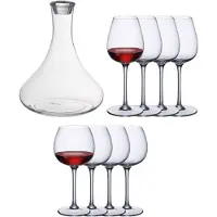 Villeroy & Boch Rotweinglas "Rotweingläser + Karaffe PURISMO WINE 9er Set transparent" Spülmaschinenfest