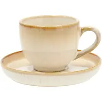 Bitz Espressotasse mit Untertasse cream/cream 0,07 l